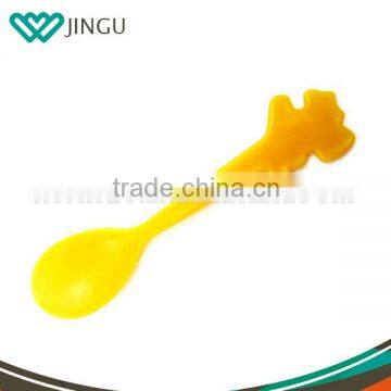 Hot sale colorful color changing baby plastic spoon