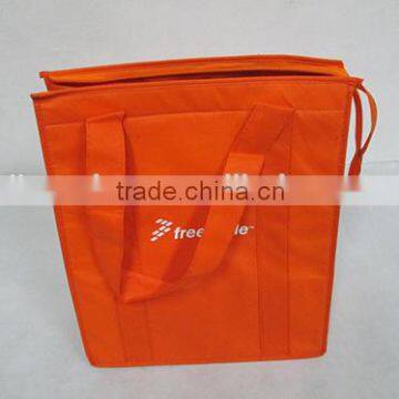 Zipper Closure Non Woven Cooler Tote Thermo Bag