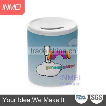 Sublimation Ceramic money box with your design printing