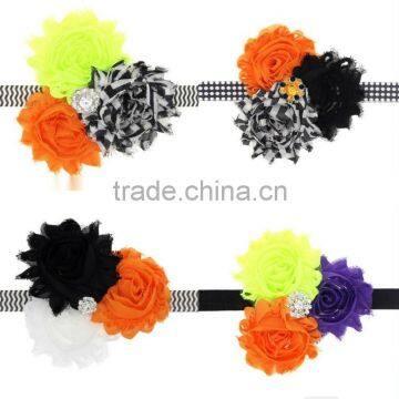 Cheap Halloween Baby Flowers Headbands Kids Hair Accessories princess Infant Toddler Children Elastic Rhinestone Headwear