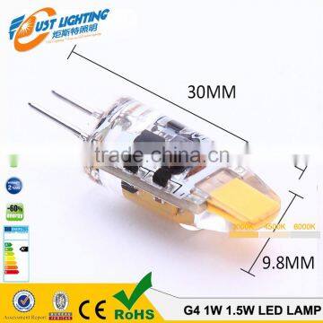 Waterproof LED Dimmable G4/led gy6.35 10-20V AC/DC g4 led