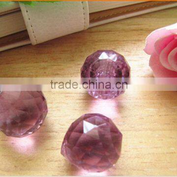 Hot sell 40mm pink crystal beads