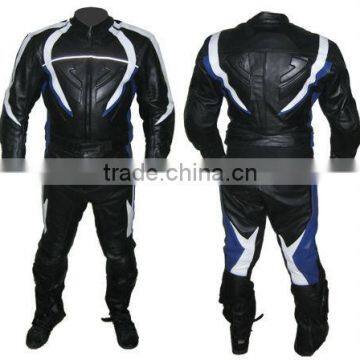 Motorbike Leather Suit with vintage style