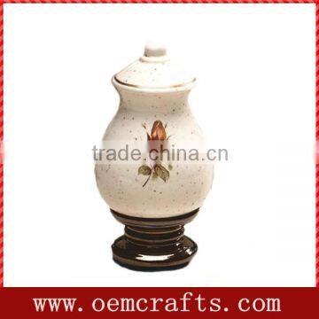 2014 New Product Wholesale Ceramic Rose Cremation Urn