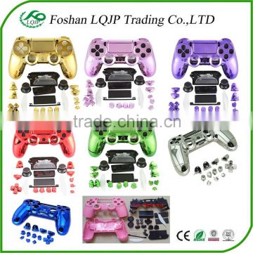 chrome plastic matte glossy crystal full controller shell with small parts for ps4 controller housing shell shells