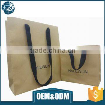 Low cost fashion small brown paper bag China cheap price clothes packaging kraft paper bag with handle