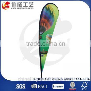 Sublimated Printing 100% Polyester Tear Drop Flag