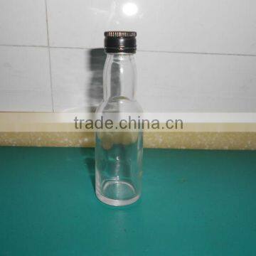 2016 New Mini Glass Liquor Bottle W/Black Cap