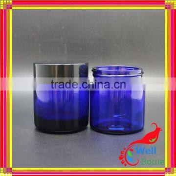 blue glass cream jar for cosmetic cream jar free samples