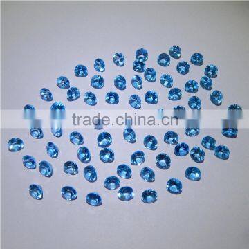 NATURAL SWISS BLUE TOPAZ CUT FACETED GOOD COLOR & QUALITY 6 MM ROUND LOT