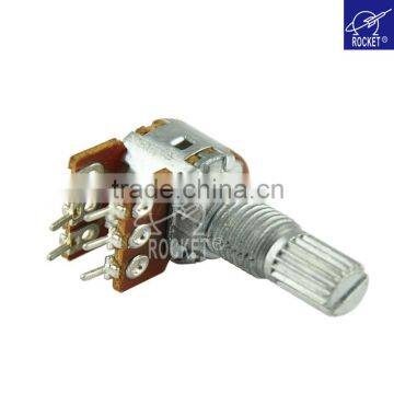 rotary carbon composition dual-layer potentiometer with switch