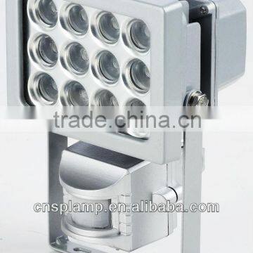 With sensor 12W outdoor super light LED flood lamp with CE, ROHS