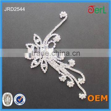 Hot!Unique Disign Silver 888Crystal Rhinestone Lace Embroidered Trimming in Bulk photo-2
