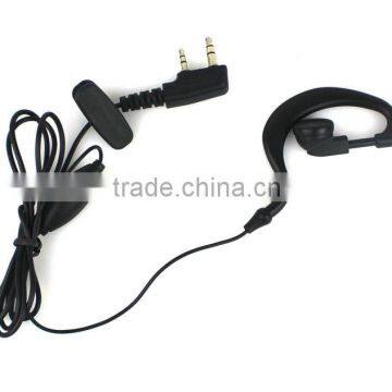 2 PIN Earpiece Headset for QUANSHENG PUXING WOUXUN HYT TYT BAOFENG UV5R 888S KENWOOD TH D7/F6/22 Radio Black