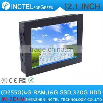 12.1 Inch Intel Dual Core D2550 1.86Ghz All-IN-One touchscreen 1024*768 4:3 LED Panel PC with Win.7 XP