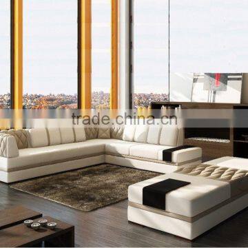 living room standard size furniture , guangzhou genuine leather sofa 302