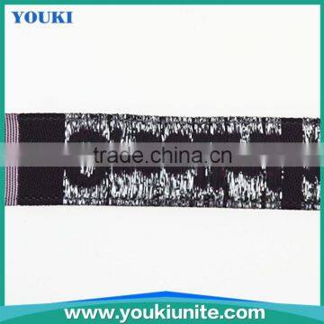 heavy duty woven printed tape with metallic yarn