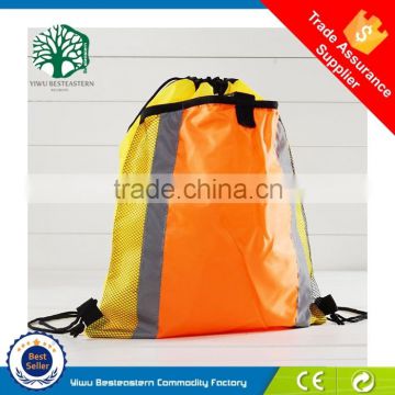 promotional gray polyester shoes drawstring bag