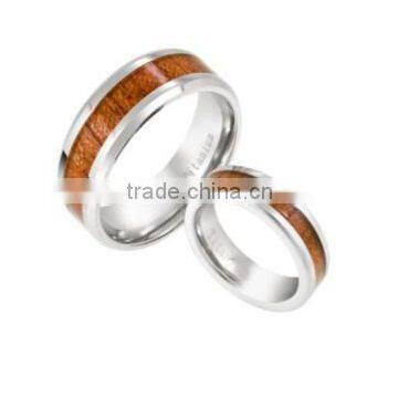 Cobalt Chrome Rings with wood inlay