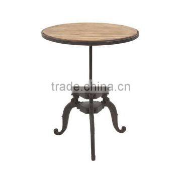 bar and pub table, Industrial Crank Cafe, Metal wood Cafe Table