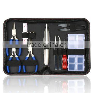 14 Pcs Jewellery Making Beading Mini Pliers Tools Kit Set Flat Long Round Nose photo-2
