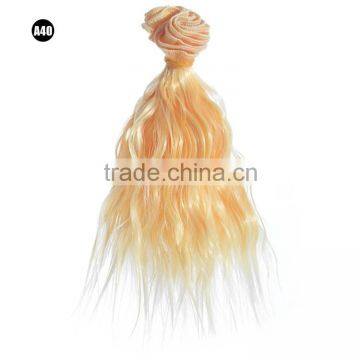 Yellow Short Wavy Hair Extension Hairpiece for Blythe Dolls photo-2
