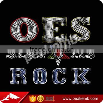 OES Sisters Rock Heat Transfer Rhinestone Motif for Custom Print T Shirts