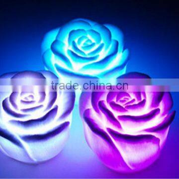 Rose led night led light in colorful night flashlight lamp mini