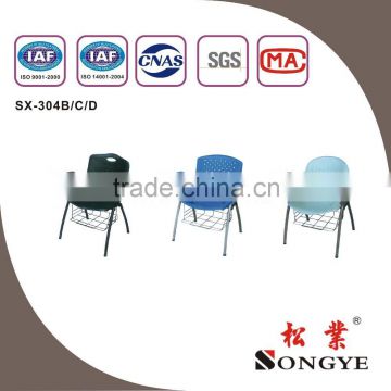 (M1)Cheap plastic steel tube school writing chairs with board,school desk and school chair ,school furniture