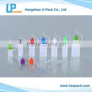 LDPE E-liquid dropper bottles with needle nose tip cap