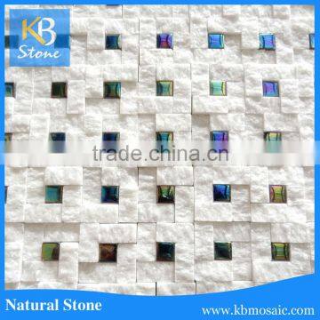 china white marble mosaic art crystal marble mosaic stone