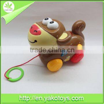 Electric music mokey pull string toys