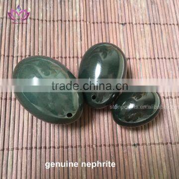 free shiping wholesale 3-PCS Set Yoni Jade Eggs, L/M/S 3 Sizes, sideway drilled