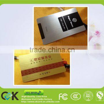 Factory wholesale gold&sliver brushed PVC card manufacturer for free samples