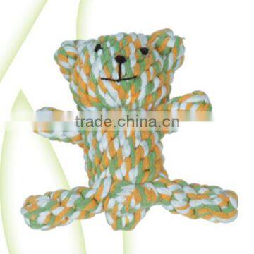 Bear Shaped handmade cotton rope toy for dog