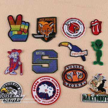 Yiwu vivid cartoon custom polyester textile iron patch sticker embroidery