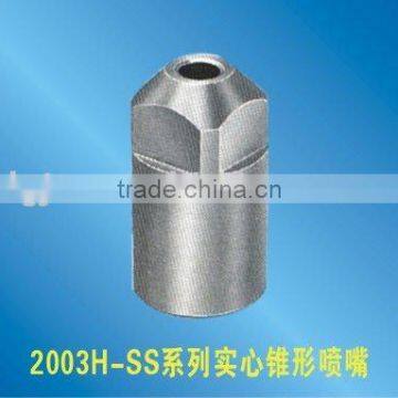 Direct injection solid cone spray nozzle