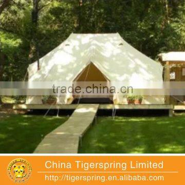 Big Size Beige Color Cotton Canvas Luxury Camping Bell Tent Sibley Tent photo-2