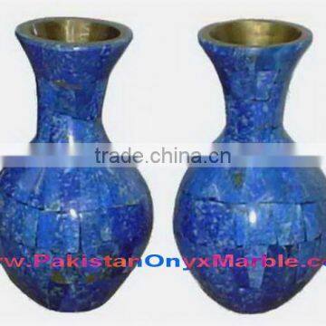 Pakistani Best Price FLOWER VASES LAPIS LAZULI HANDICRAFTS photo-3