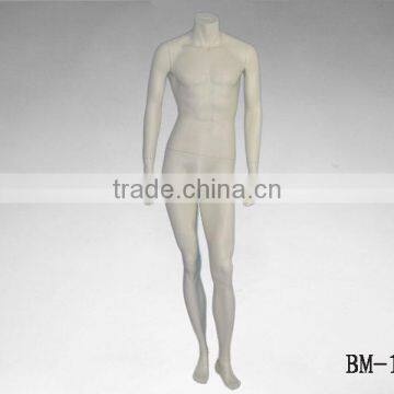 Display headless fiberglass standing male mannequin for sale