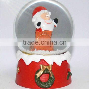 Electric snow globe santa claus