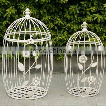 Classical Wrought Iron Antirust Metal Outdoor Decorative Bird Cages for Weddings