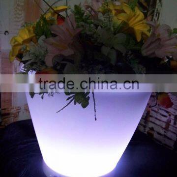 Die27 CM PE Plastic LED Lighted Planter Pots/LED Flower Pot for Home Garden Loft photo-4