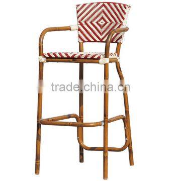 Bamboo look Two-tone Rattan Bar Chair L80806