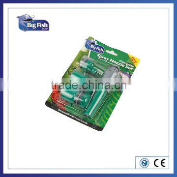 Fitting set for garden lawn and flower 4 pcs with female water stop/tap connect for 1/2 3/4 tap connect/spray nozzle set