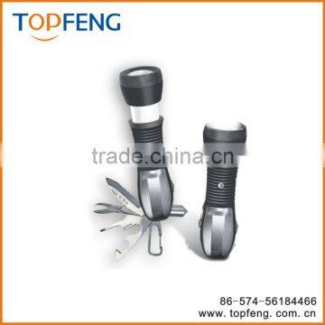 Auto Emergency Multi tool with high power LED Flashlight , hand tool set with flashlight