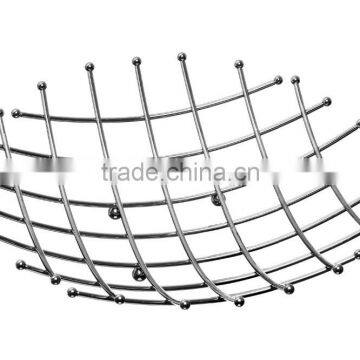 Chromed Steel Silver Fruit Basket WI0073 - Kitchen 40cm * 10cm Wire Stand photo-6