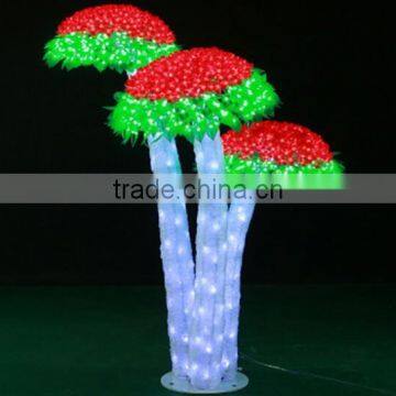 Home Garden Decorative 100cm Height Outdoor Artificial White Flashing LED Solar Lighted up Trees EDS06 1411 photo-5