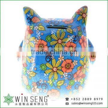 Handmade Funny Ceramic Owl Money Boxes Decorative Coin Bank photo-3