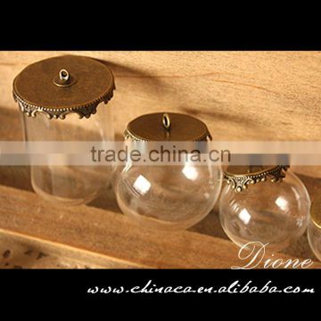 Make glass globe wish pendant ,Handblown clear glass balls